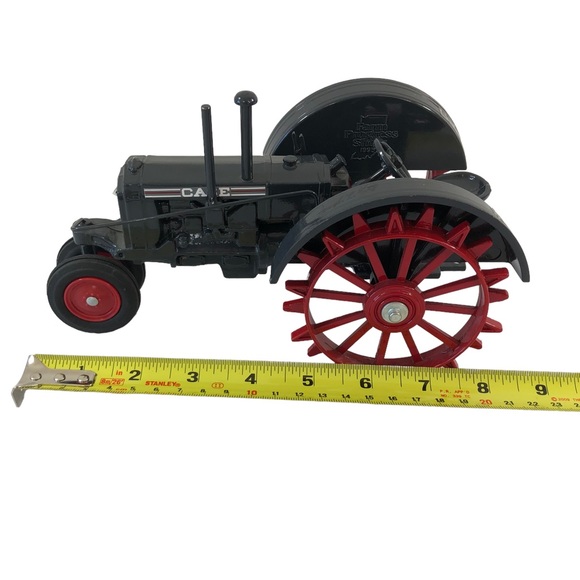 Vintage 1987 Case Black Narrow Front Red Steel Wheel Die Cast Tractor Scale 1/16 - Picture 8 of 11